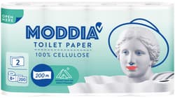 Moddia Toilet Paper 8 Rolls, 2-ply