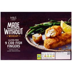 Marks & Spencer Made Without 9 Cod Fish Fingers glutenfrei (tiefgekühlt)