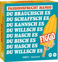 followfood BIO Stieleis Mango Passionsfrucht "FIGGO" by Teddy Teclebrhan 3 x 65ml (tiefgekühlt)