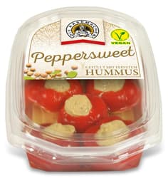 Die Käsemacher Peppersweet gefüllt mit Hummus