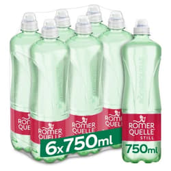 Römerquelle Still Sports Bottle 6x750ml (Disposable Deposit)