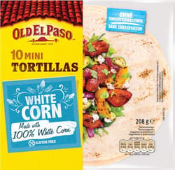 Old el Paso White Corn Mini Tortillas glutenfrei