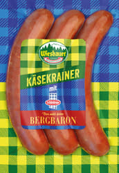Wiesbauer Käsekrainer mit Schärdinger Bergbaron