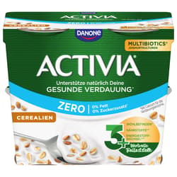 Danone Activia ZERO 0% Fett Joghurt Cerealien 4x115g