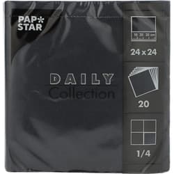 Servietten "DAILY Collection" 24 cm x 24 cm schwarz