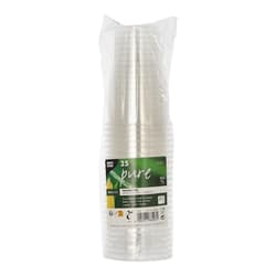 Cold drinks cup, 0.2l, crystal clear with foam rim
