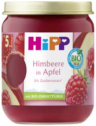 HiPP BIO Früchte Himbeere in Apfel, am dem 5. Monat