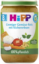 HiPP BIO Cremiger Gemüse-Reis mit Kichererbsen, ab dem 8. Monat