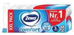 Zewa comfort weiß  Blatt Toilettenpapier 20 Rollen, 3-lagig