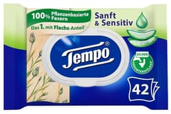 Tempo moist toilet paper soft & sensitive 42 sheets