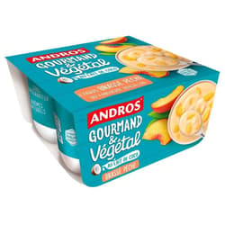 Andros Vegan Fruchtjoghurt Pfirsich VEGAN 4x100g