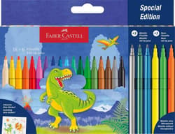 Faber-Castell Filzstift Dino 18+6 + Sticker