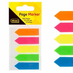 Page Marker Pfeil 5 Farben 12x43mm 100 Stück