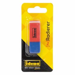 Radierer rot/blau 2 Stück Blister