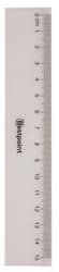 BESTPOINT Kunststofflineal 15 cm transparent