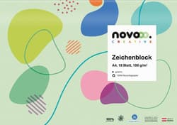 NOVOOO CREATIVE Zeichenblock DIN A4 18 Blatt 100 g/m² blanko