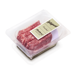 Bedford Salgiano Salami mit Fenchel geschnitten
