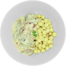 Pappudia Gnocchi mit Huhn und getrockenten Tomaten Cremesauce