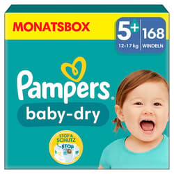 Pampers Baby Dry Gr.5+ Junior Plus 12-17kg MonatsBox