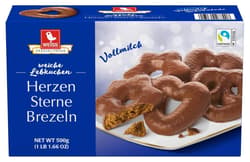 Weiss Herzen/Sterne/Brezeln Vollmilch