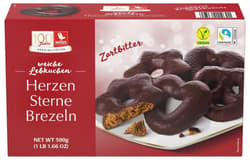 Weiss Herzen/Sterne/Brezeln Zartbitter