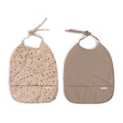 FILIBABBA Bibs with Ties, 2-Pack - Little Wonders + Warm Grey