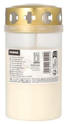 Grave light with gold lid Ø 6.4 cm · 12.5 cm transparent sleeve