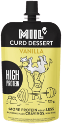Miil High protein vanilla curd dessert, pouch