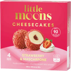 LITTLE MOONS Cheesecakes Mochi strawberry and Mascarpone