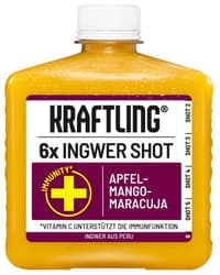 Kraftling Ingwer Shot Apfel/Mango 360ml Flachmann (EinwegPFAND)