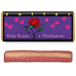 Zotter BIO Handcrafted Roses & Strawberrys