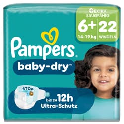 Pampers Baby Dry Windeln Gr. 6+ Extra Large Plus 14-19kg Single Pack 22 St