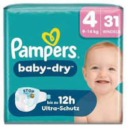 Pampers Baby Dry Windeln Gr. 4 Maxi 9-14kg Single Pack 31 St