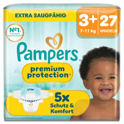 Pampers Premium Protection Windeln Gr. 3+ Midi Plus 7-11kg Single Pack 27 St