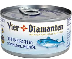 Vier Diamanten Thunfisch in Sonnenblumenöl