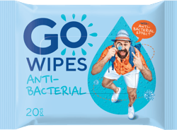 GoWipes TM Refres
hing Wet Wipes with Antibacterial effect & D-panthenol