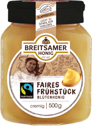 Breitsamer Honig Faires Frühstück cremig 500g Glas