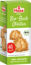 Haas Organic Baking Wafers Round 40 mm