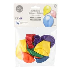 PAPSTAR 6 Luftballons Ø 25 cm farbig sortiert "Metallic"