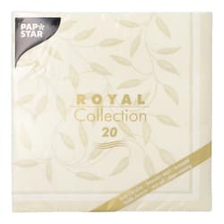 PAPSTAR 20 Servietten "ROYAL Collection" 1/4-Falz 40 cm x 40 cm champagner "New Mediterran"