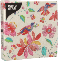 PAPSTAR 20 Napkins, 3-ply 1/4 fold 25 cm x 25 cm "Brasil"