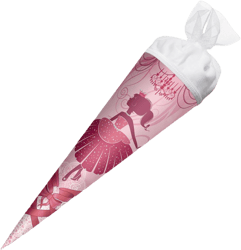 Roth Schultüte Ballerina rund Tüllverschluss 35cm