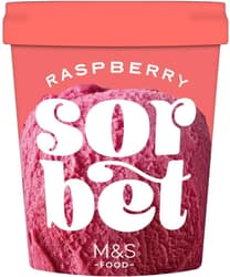 Marks & Spencer Himbeersorbet mit Himbeerpüree (tiefgekühlt)