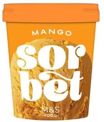 Marks & Spencer Mangosorbet mit Mangopüree (tiefgekühlt)