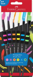 Faber-Castell Pinsel schwarz 6er Set Softgriffstück BK
