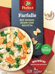 Farfalle mit Spinat, Huhn und Ricotta