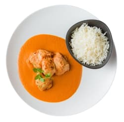 High Protein Butterchicken mit Basmati Reis
