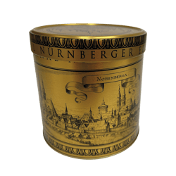 Original Nuremberg organic gingerbread 4 pieces in gold metal box