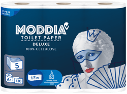 Moddia toilet paper 6 rolls á 130 sheets  5 ply