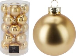 Christmas baubles Ø 6 cm, glass, gold